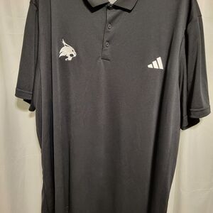 Adidas Black Polo Shirt with White Accents